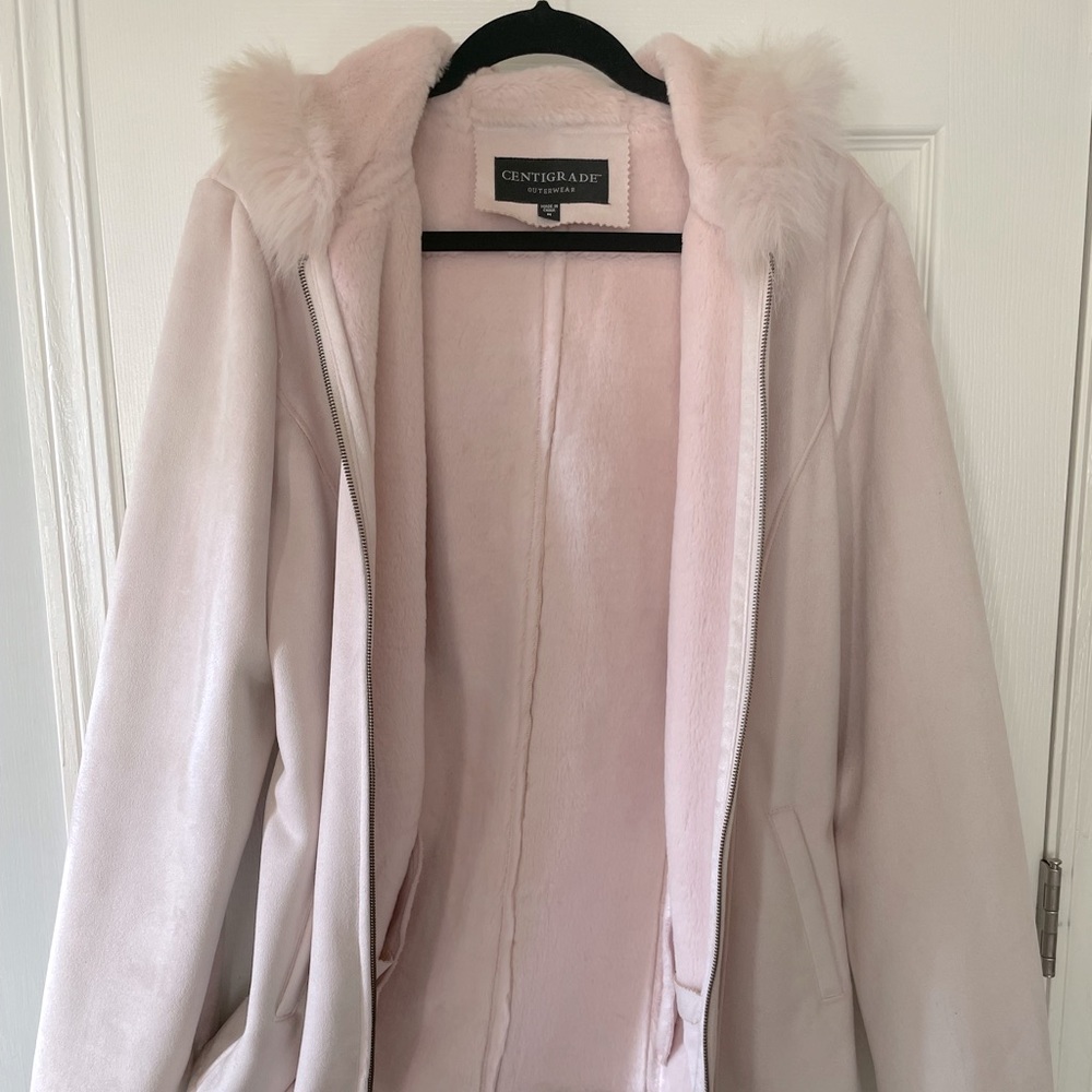 Pink Faux Fur Coat